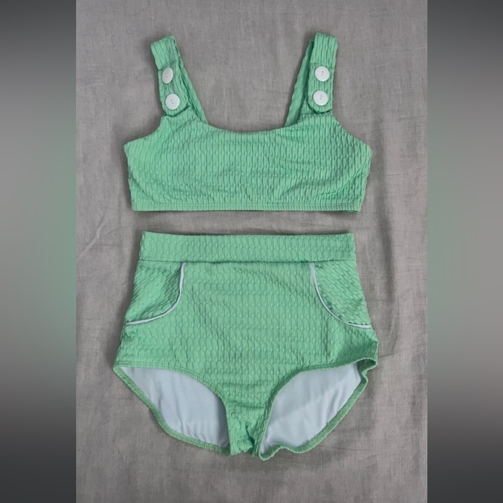 Seea Georgia Bikini Set Top and Bottom in Yerba Large Sold by Free People 60 - Picture 7 of 12